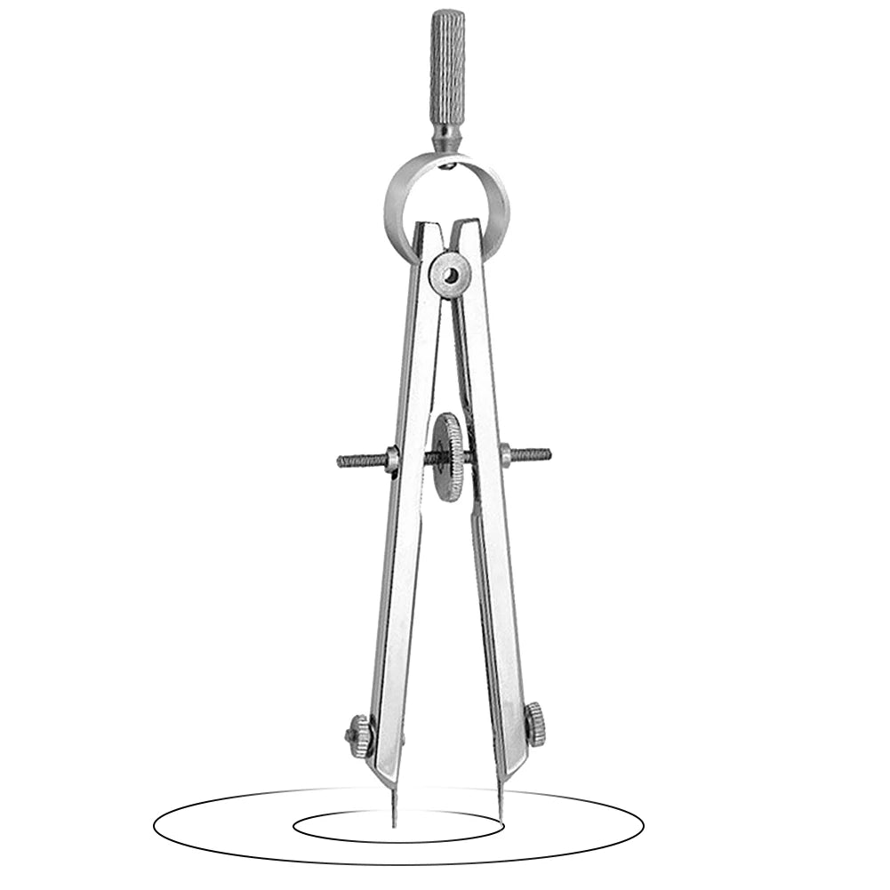 Spring Protractior Compasses Multi-function Leather Engineering Compasses Math Geometry Set with Lock Drawing Tools Peaceful Pleasures Health and Wellness