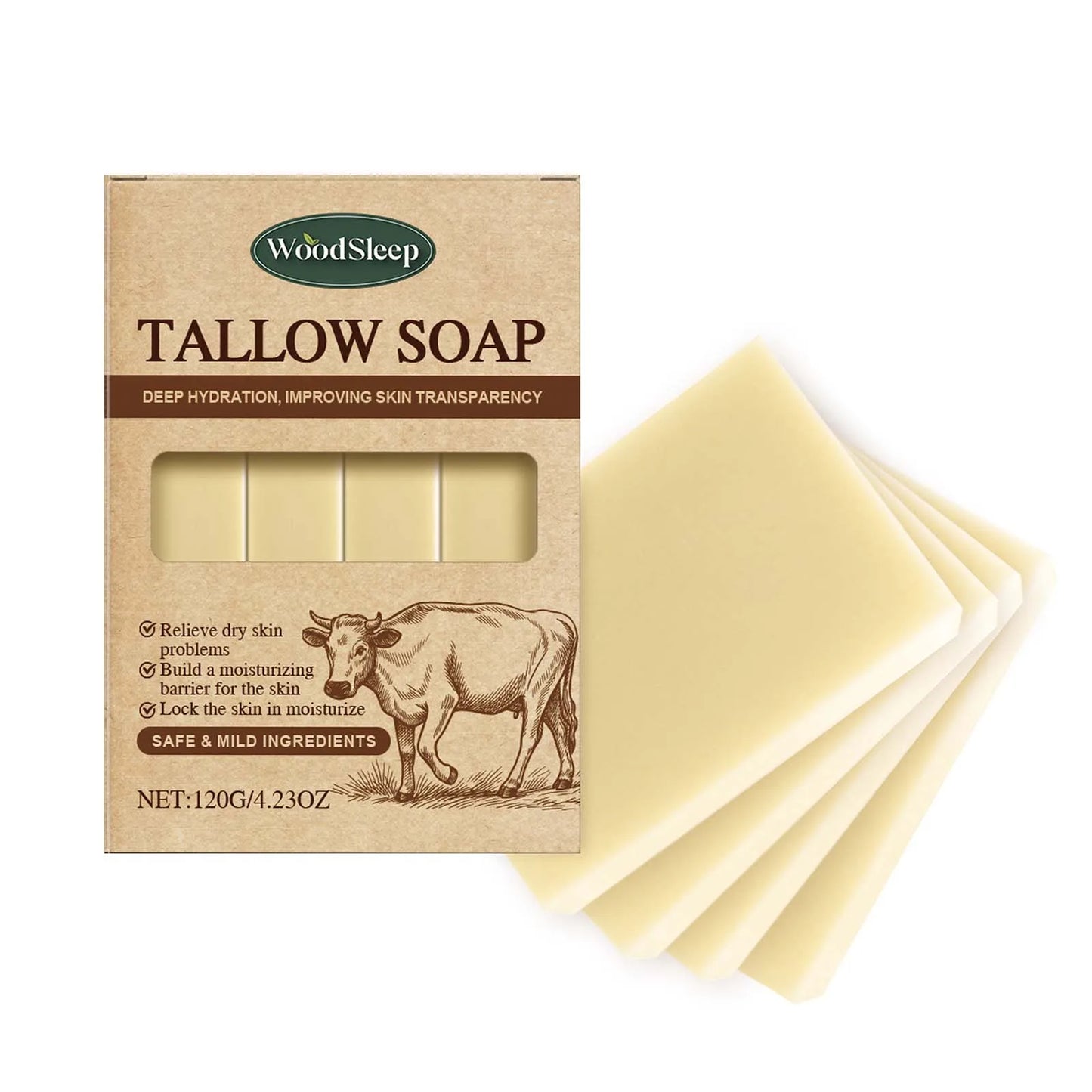 OceAura Grass-Fed Beef Tallow Soap – Face & Body Bar