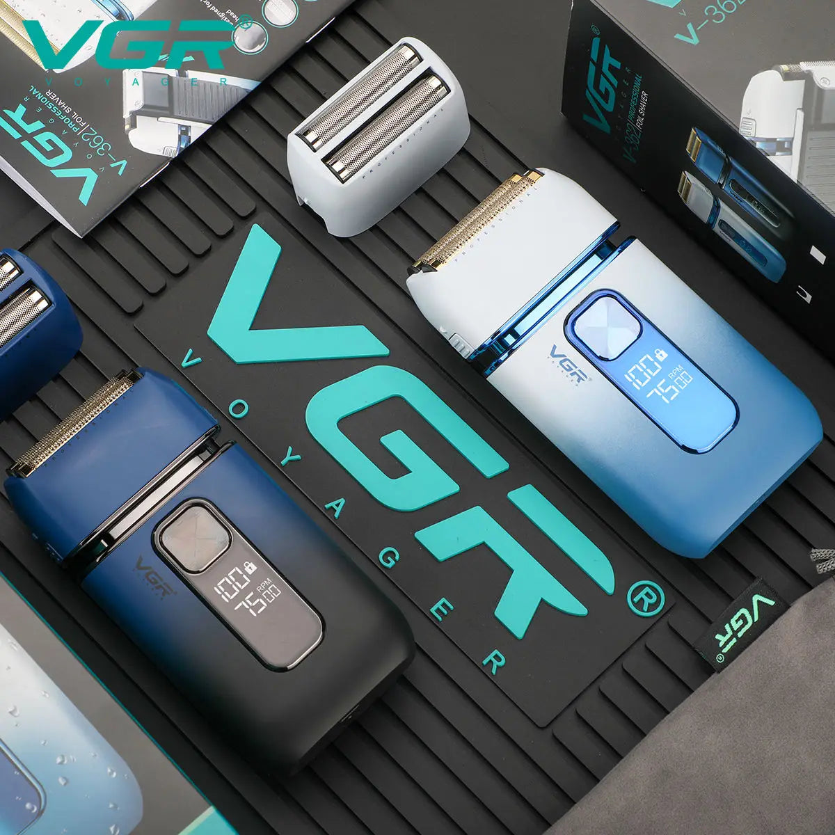 VGR 362 new shaver deep cleaning hair trimmer gradient color men's hair remover intelligent digital multifunctional whitening de Peaceful Pleasures Health and Wellness