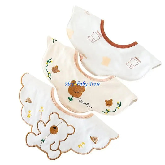 3-Pack Cotton Baby Bibs & Burp Cloths for Infants | Waterproof Baby Bibs & Burp Cloths Peaceful Pleasures Health and Wellness