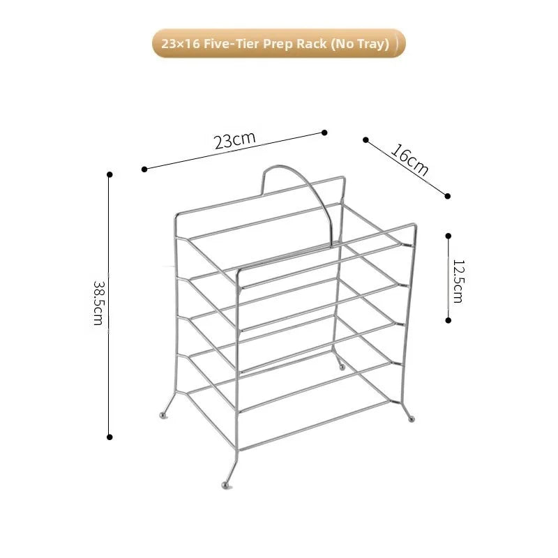 304 Stainless Steel Rectangular Barbecue Rack Portable Design
