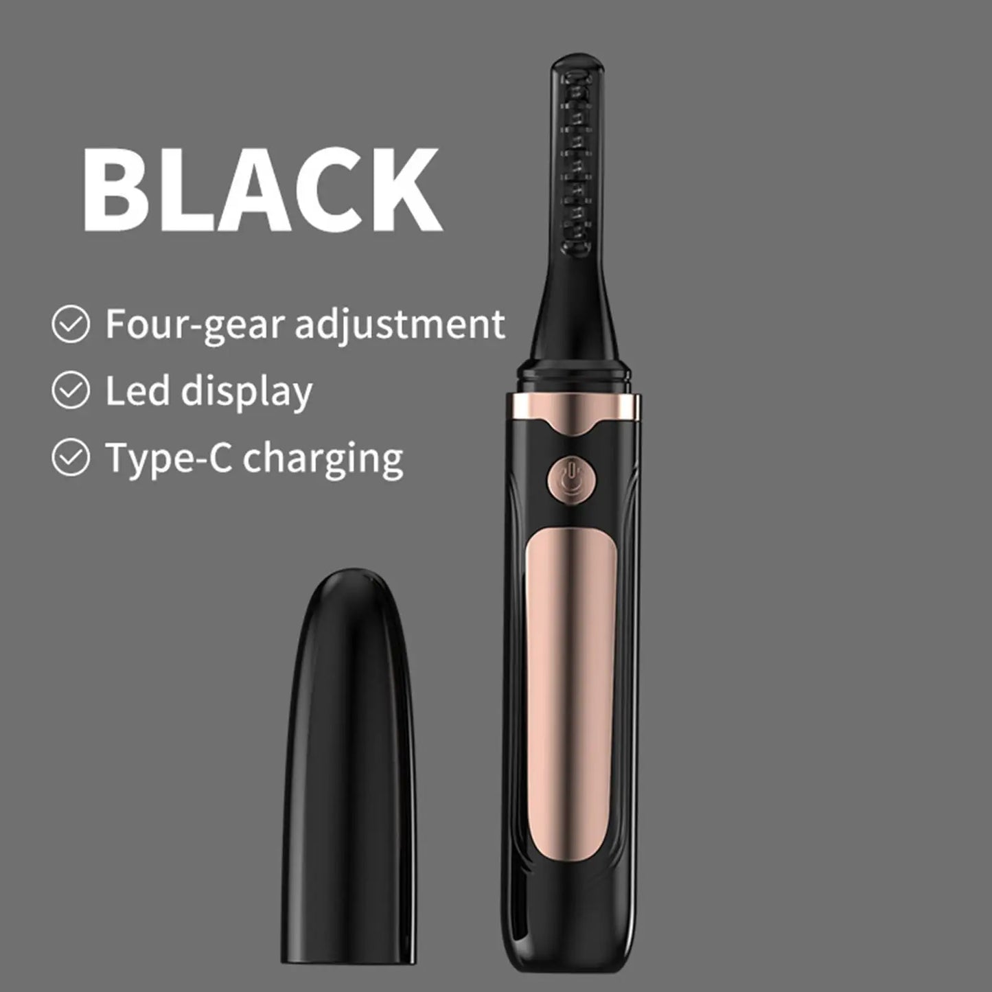 Heated Eyelash Curler – LED Display & 4 Heat Levels | USB