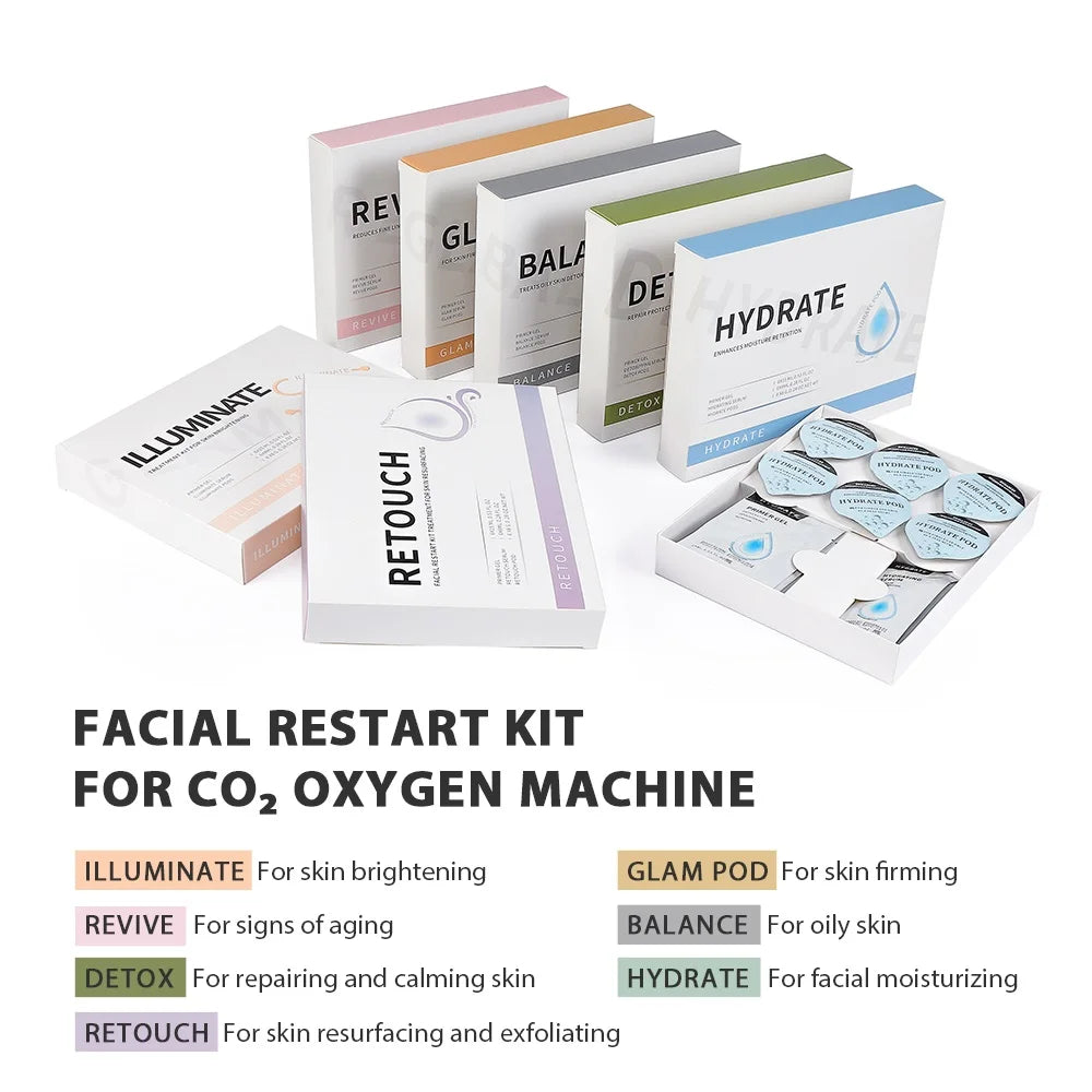 Glam Pod For Aqua Facial Machine CO2 Pods For Bubble Facial Beauty Machine Bubble Skin Care Revive Pods co2 Capsule Gels Peaceful Pleasures Health and Wellness