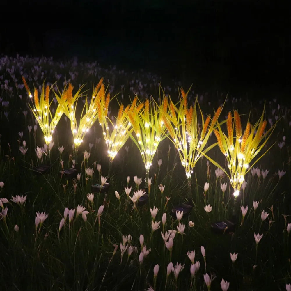 7-Head Solar Wheat Ear Garden Stake Light | Outdoor Decor