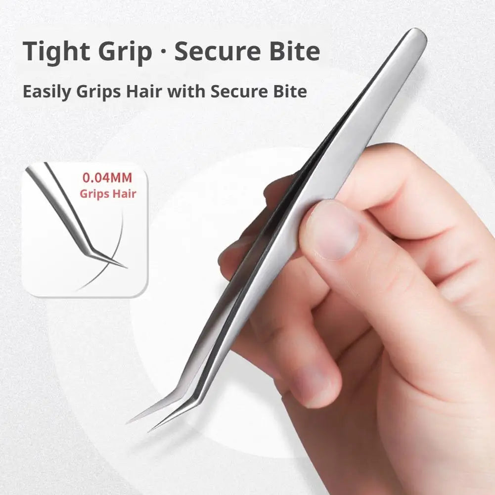 Eyelash Extensions Tweezers Lash Artists High Precision Stainless Steel Superhard Anti-Static Tweezers Makeup Tools Peaceful Pleasures Health and Wellness