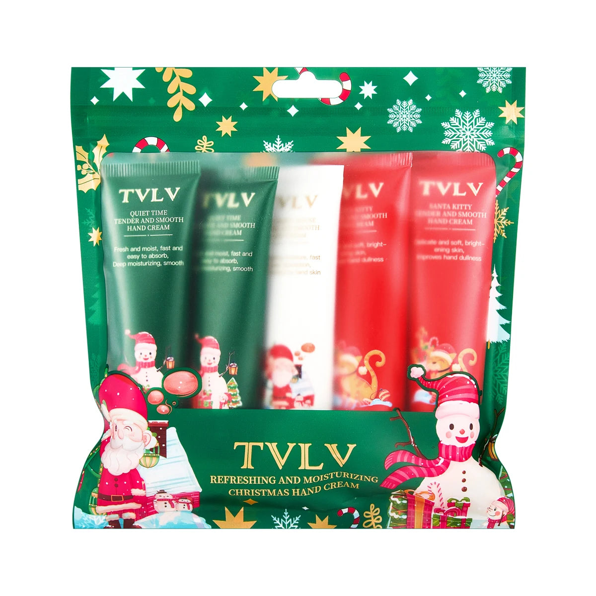 5pcs Christmas Hand Cream, Moisturizing Hand Cream Kit, Autumn And Winter Hand Cream, Moisturizing And Hydrating Hand Cream Gift Peaceful Pleasures Health and Wellness 1bag