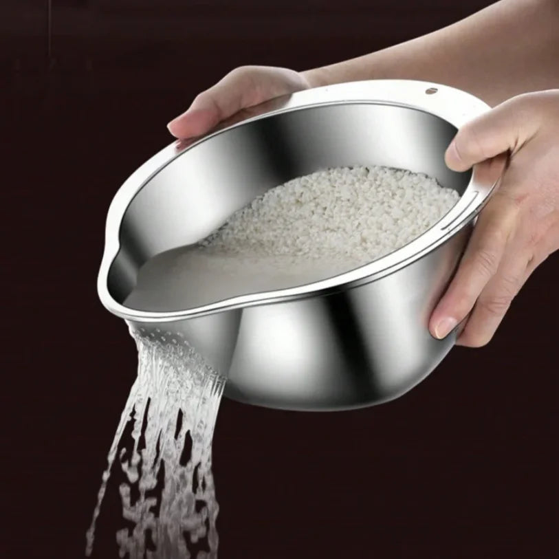 Stainless Steel Rice & Vegetable Washing Basket Strainer