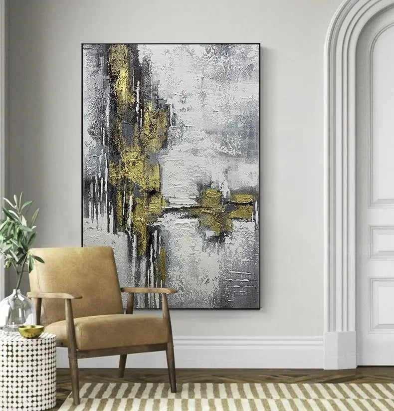 Nordic Abstract Oil Painting Handmade Canvas Decorative Mural Frameless Acrylic Hanging Image For LivingRoom Bedroom Aisle Porch Peaceful Pleasures Health and Wellness