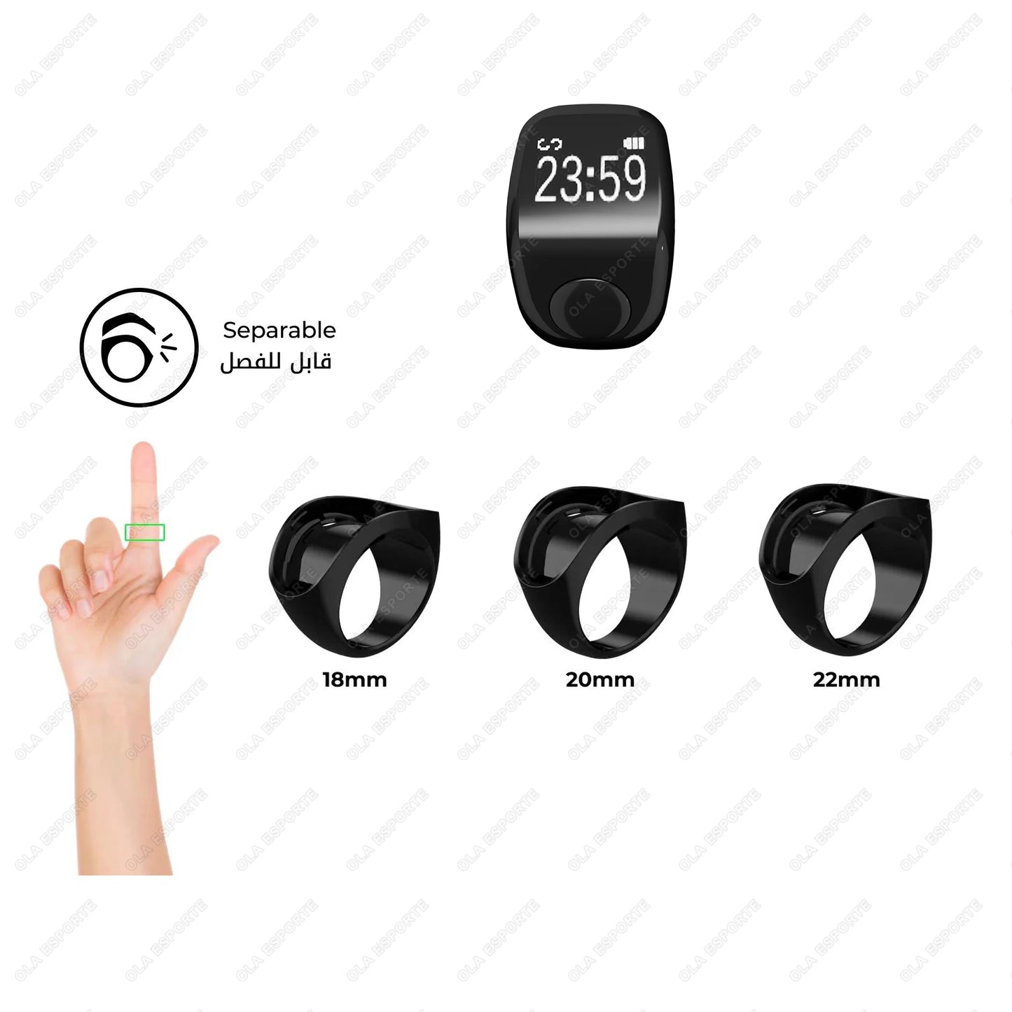 Smart APP Ring Counter Portable Digital Display Counter Bluetooth Counting Ring Time Vibration Reminder Wearable Tally Counters Peaceful Pleasures Health and Wellness
