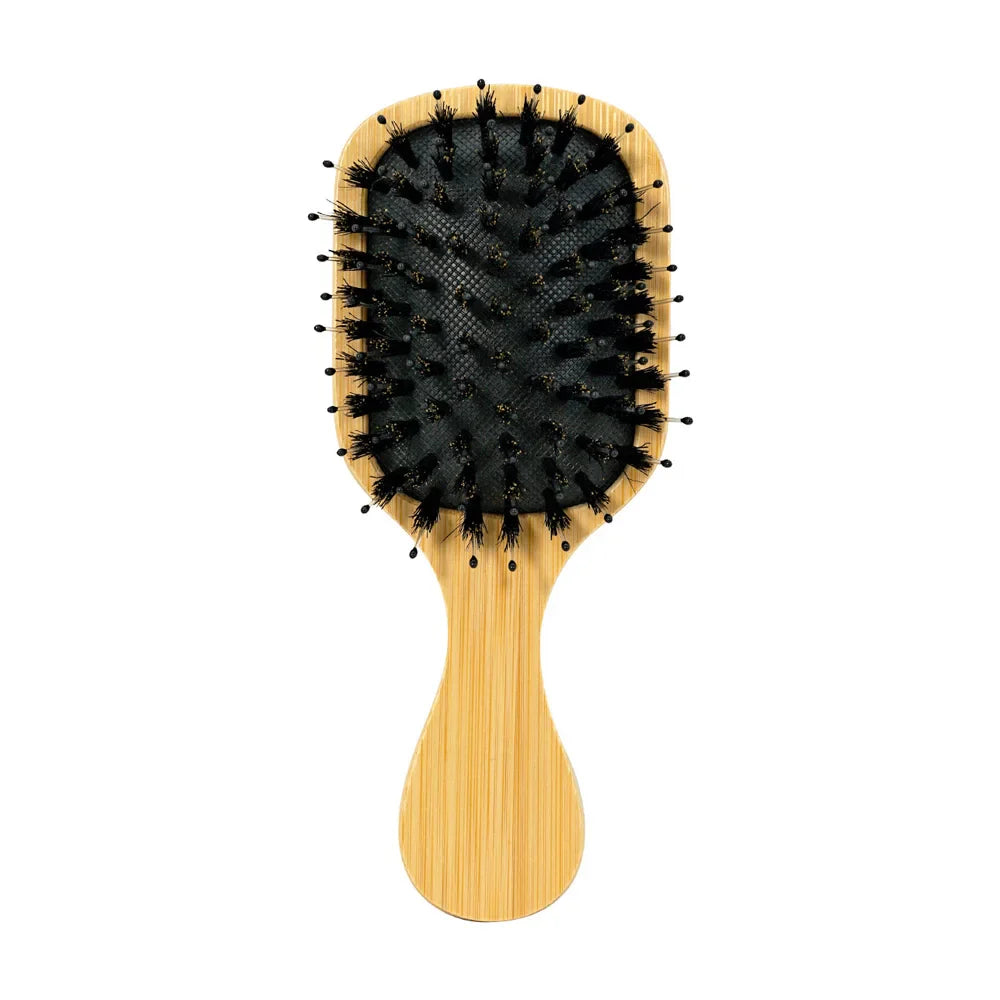 Bamboo Air Cushion Hair Brush – Natural Bristle Detangler