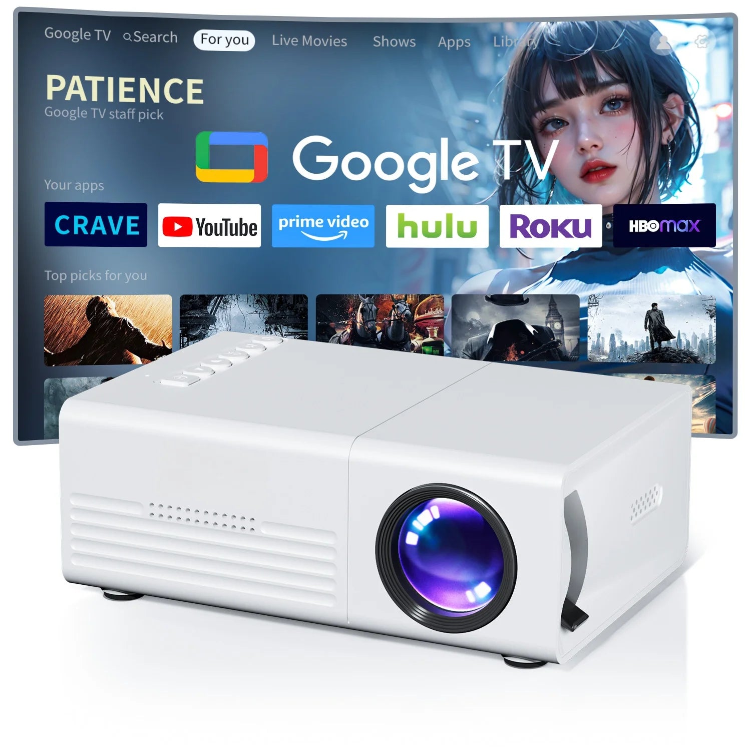 Mini Projector TFT LCD Wifi Bluetooth Smart Projectors Home Cinema Outdoor Theater High-definition Proiettor Media Player Peaceful Pleasures Health and Wellness