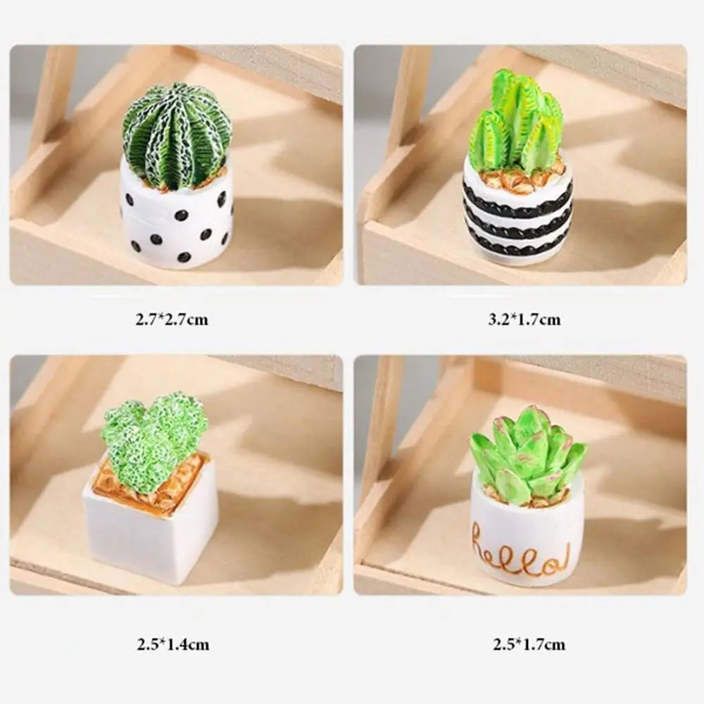 1:12 Dollhouse Miniature Potted Plants | Mini Bonsai & Pot Set