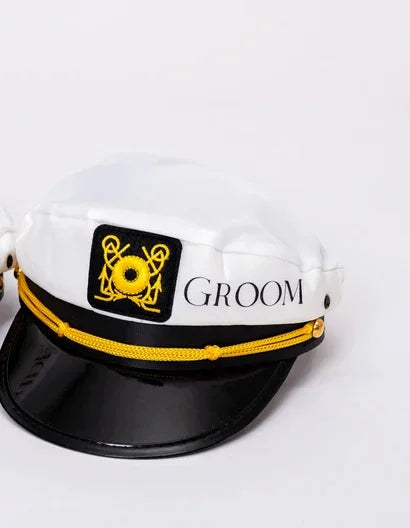 Nautical Captain Hat | Bride Groom Wedding Bachelorette Party