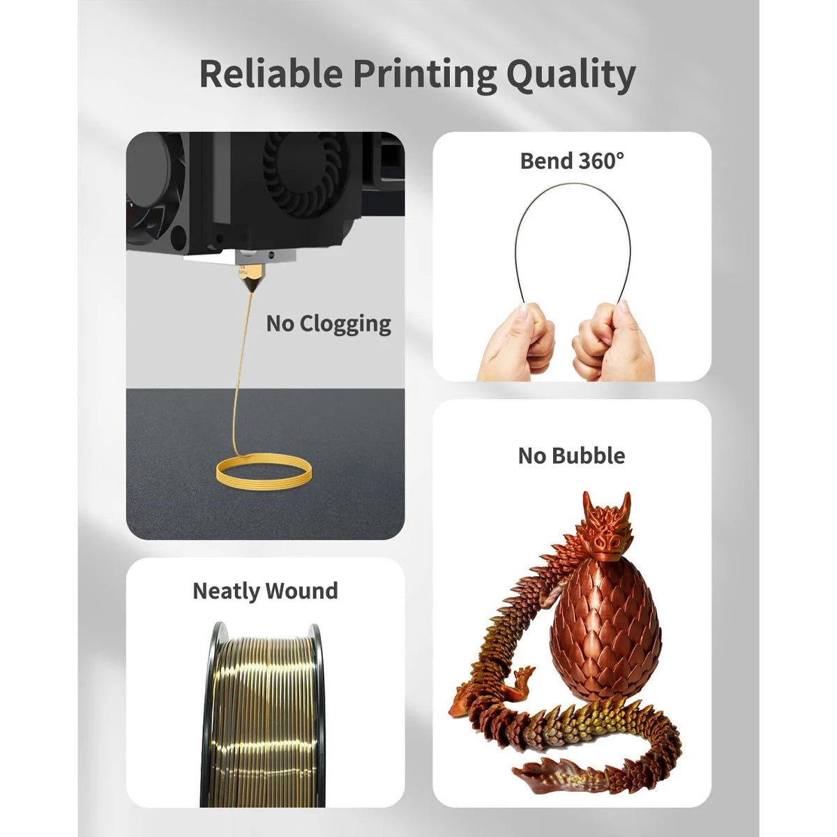 Silk Rainbow PLA Filament 1.75mm Triple Color | DINGSUN 3D