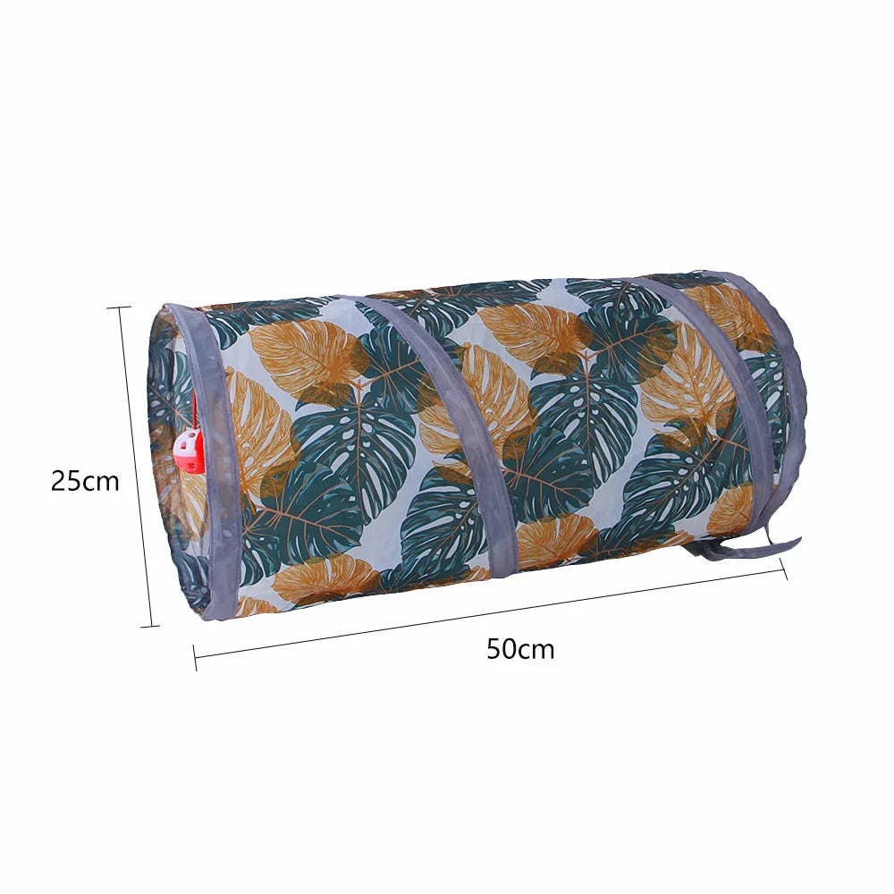 Cat Tunnel Tube Kitty Bored Pet Toys Peek Hole Toy