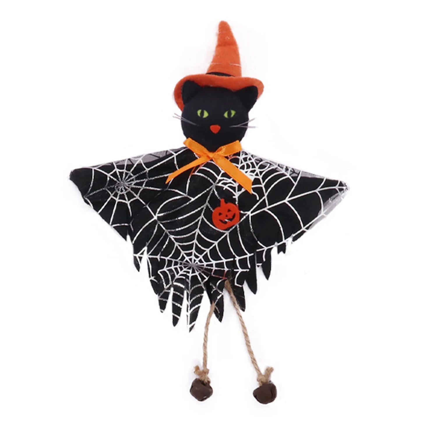 Halloween Hanging Decor Tree Ornaments Pumpkin Ghost Witch Pendant for Home Indoor Outdoor Party Peaceful Pleasures Health and Wellness Black cat