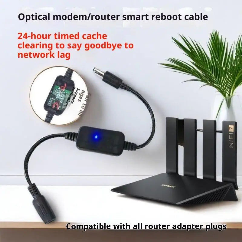 1pc WiFi Rebooting Device, DC 5V-15V, 5.5x2.1mm, Auto 24H Power-Off and Reset Feature Peaceful Pleasures Health and Wellness