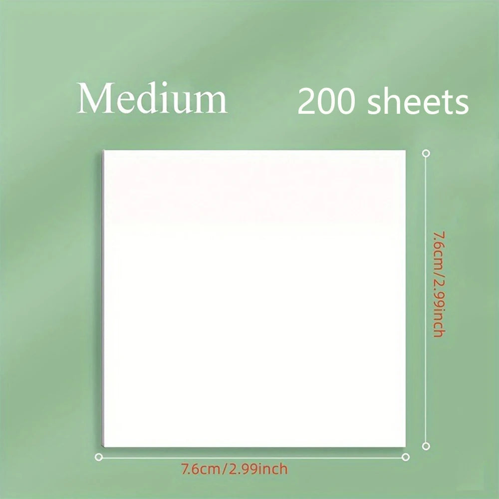 200 Sheets Transparent Sticky Notes Student Note Paper Waterproof