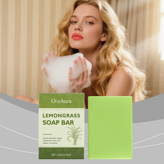 OceAura Lemongrass Exfoliating Soap – Herbal Daily Bath Bar Exfoliating Soap Bar Oasis Select