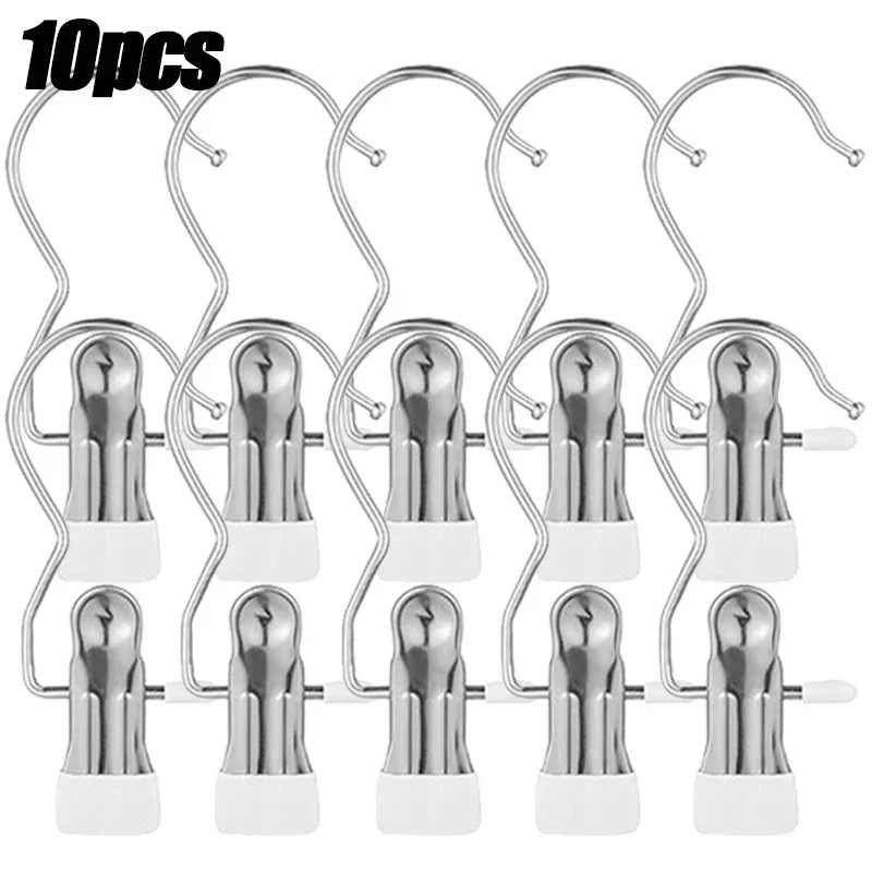 Stainless Steel Clothespins Room Organizer 5 - 30pcs Clothes Organizer Extendable Clothes Racks Home. Laundry Hook Clothing Peaceful Pleasures Health and Wellness 10pcs-white XL