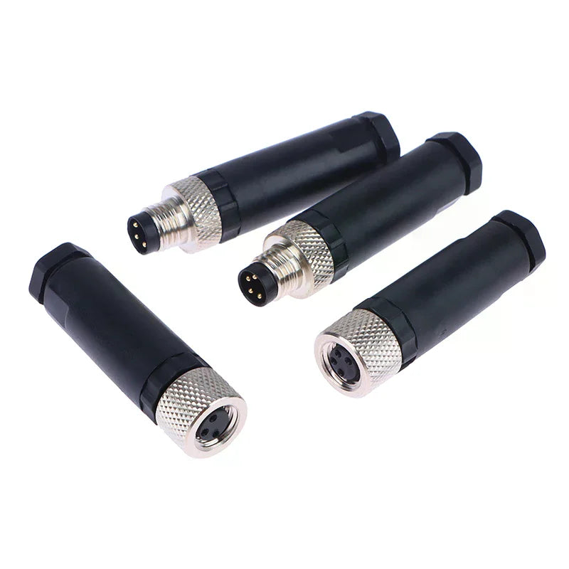 M8 Waterproof Sensor Connector Set – 3/4 Pin Male & Female Plugs Sensor Connector Peaceful Pleasures Health and Wellness