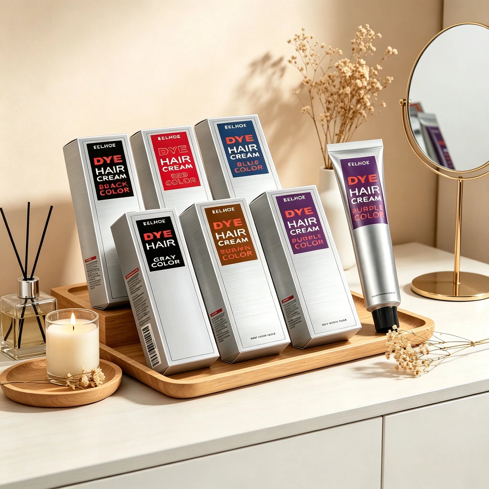EELHOE Hair Color Cream – Gray Coverage, Semi-Permanent, Long-Lasting Shine Peaceful Pleasures Health and Wellness