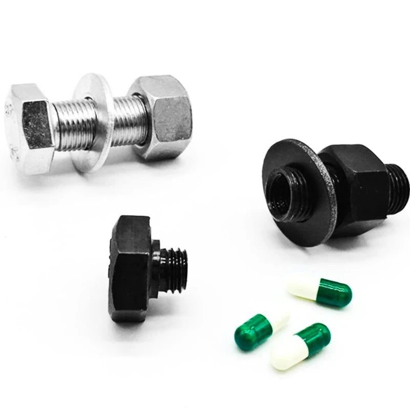 Metal Screw Bolt Storage Cash Money Hide Stash Safe Diversion Container Box Hidden Secret Compartment for Cash Pill Peaceful Pleasures Health and Wellness