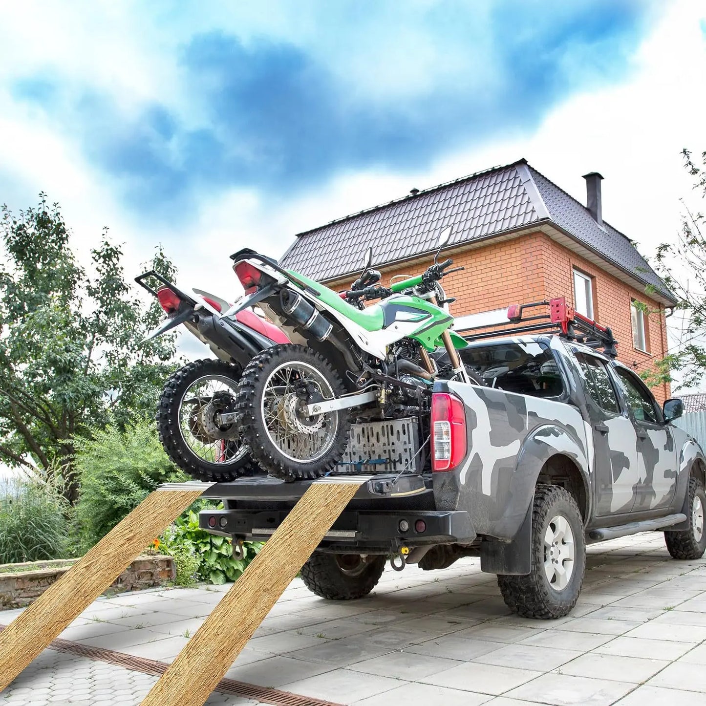 Universal Anti-slip Loading Ramp Multiple Vehicles Slope Plates