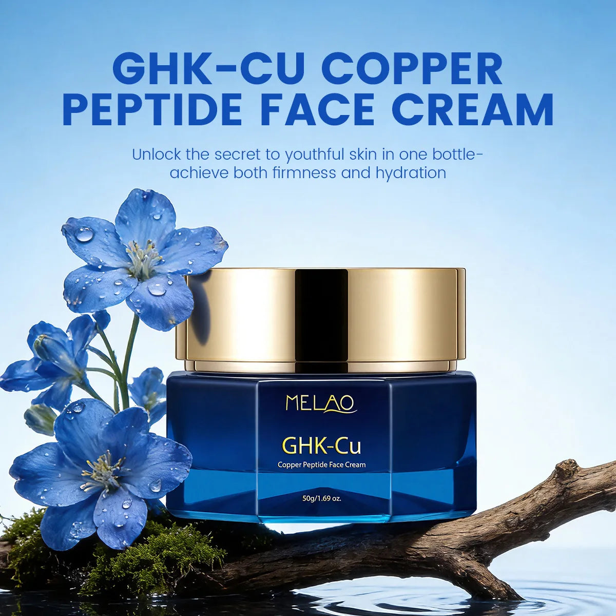 50g GHK-Cu Copper Peptide Face Cream And 30ml GHK-Cu Snap-8 Facial Serum Moisturizer for Plumping Hydration and Skin Elasticity Peaceful Pleasures Health and Wellness
