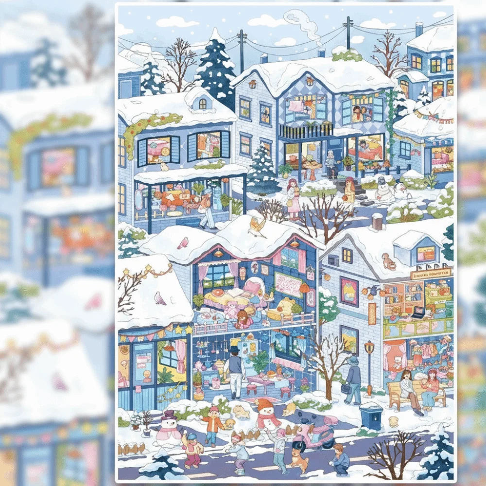 Kawaii 3D Miniature DIY Stickers – Cabin Town Scrapbook Decor