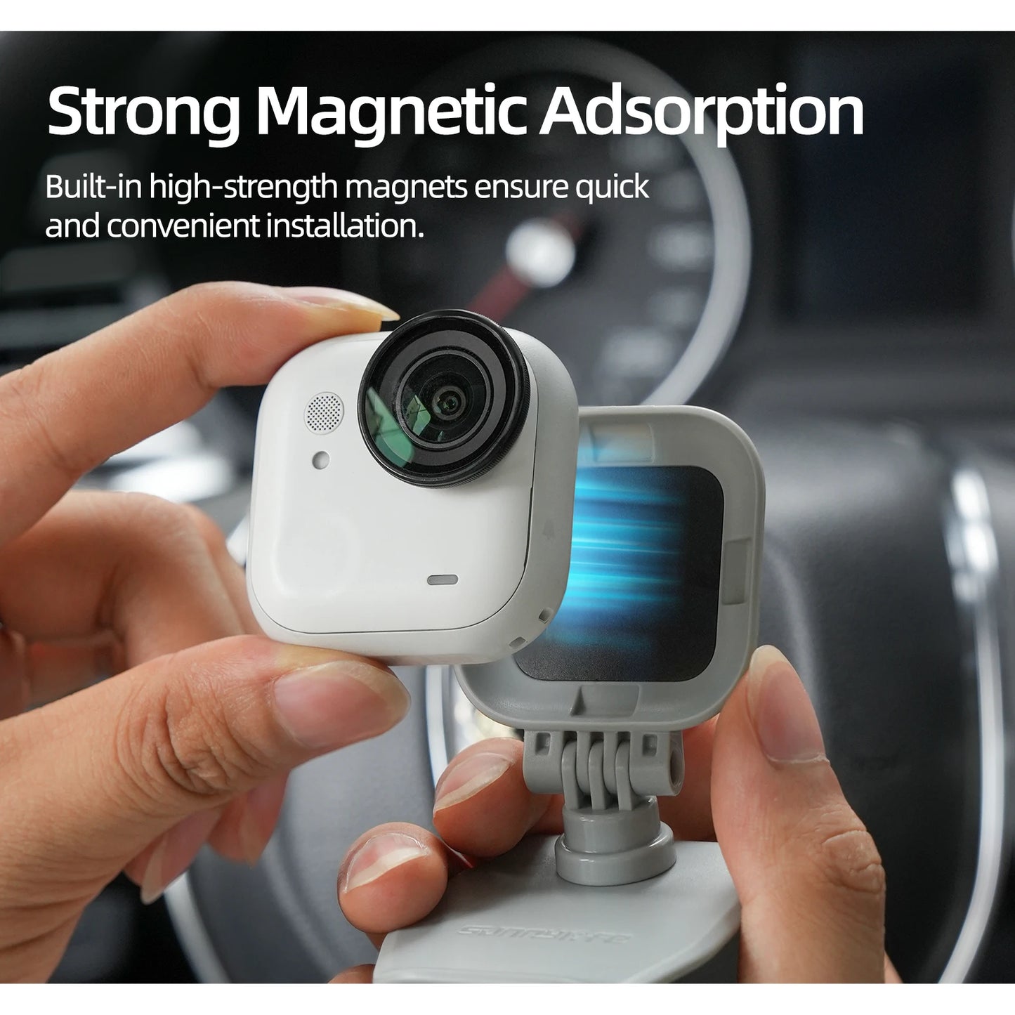 360° High-Strength Magnetic Mount For Insta360 GO Ultra Sun Visor Clip Adjust The Shooting Angle As You Please Peaceful Pleasures Health and Wellness