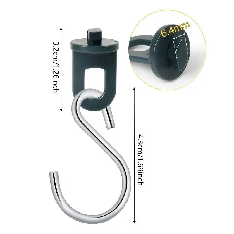 6/30Pcs Greenhouse Hanging Plant Hooks Nylon Roller Track S Hook for Hanging Plants Basket Garden Greenhouse Hanging Accessory Peaceful Pleasures Health and Wellness