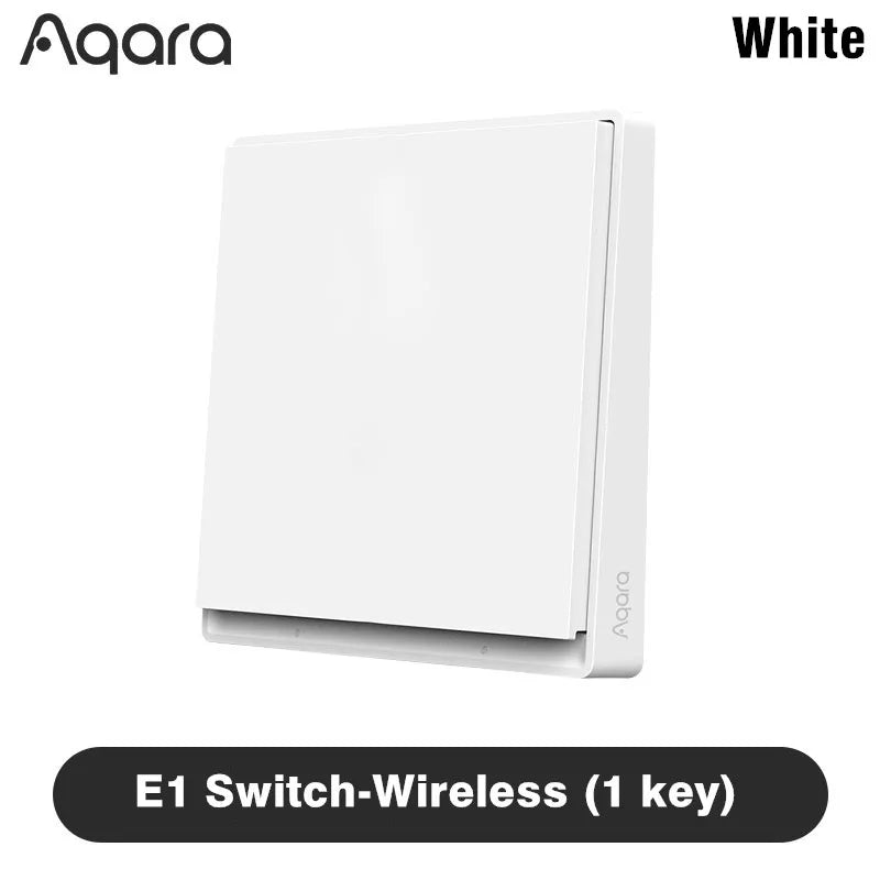 Aqara E1 Smart Wall Switch Zigbee 3.0 Wireless Key Light Switch Fire Wire With/No Neutral For Xiaomi Home Homekt APP Peaceful Pleasures Health and Wellness wireless 1 key China Mainland