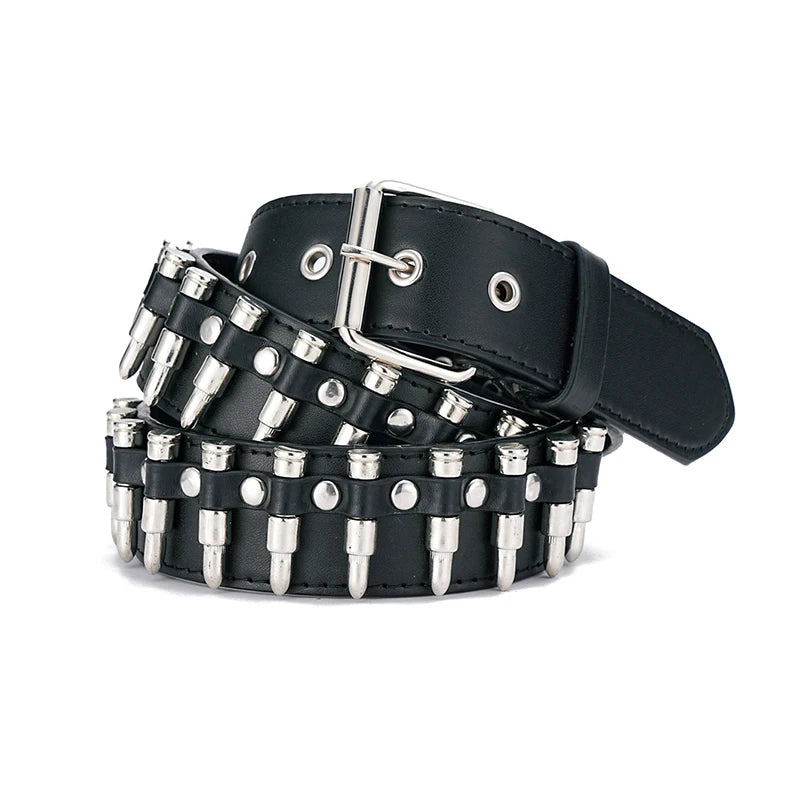 Vintage Bronze Chunky Belt – Y2K Punk Grunge Jean Belt Unisex