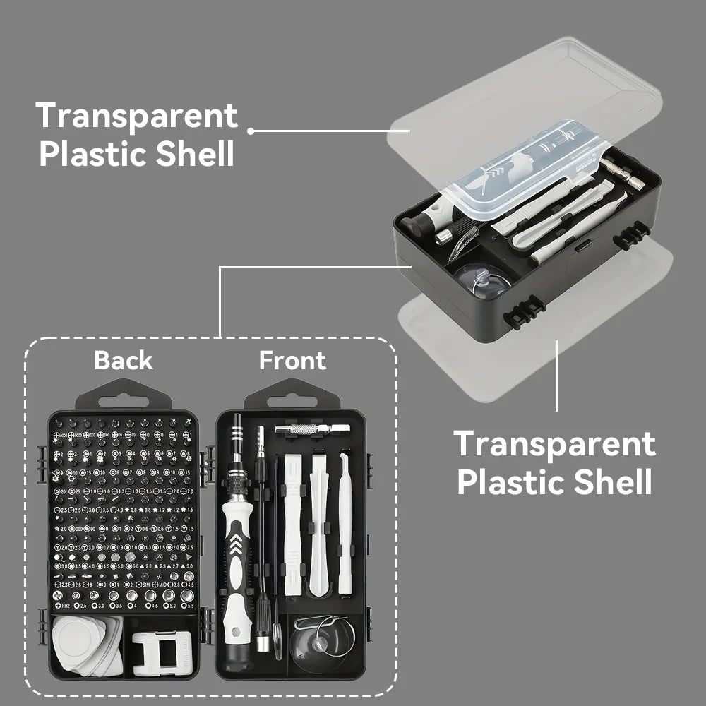 115-in-1 Precision Screwdriver Set Multifunctional Magnetic Screwdriver Sets Computer PC Mobile Phone Equipment Repair Tool Kits Peaceful Pleasures Health and Wellness