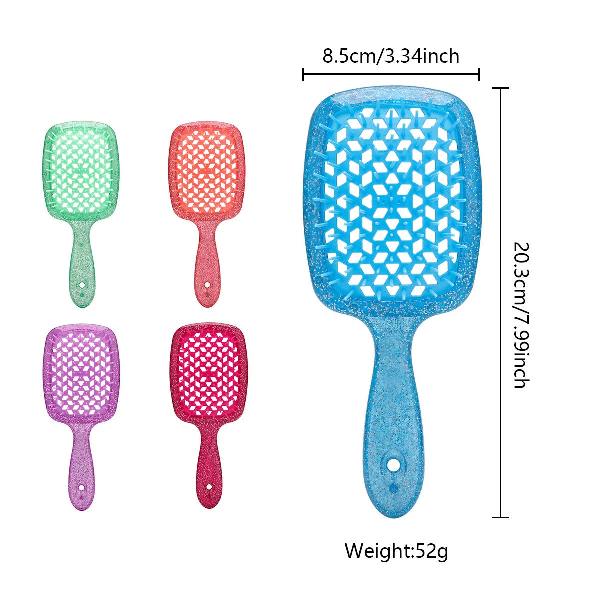 Hollow Out Air Cushion Comb Geometric Honeycomb Structure Anti-static Detangling Tangled Hair Brushes Barber Home Tools Supplies Peaceful Pleasures Health and Wellness