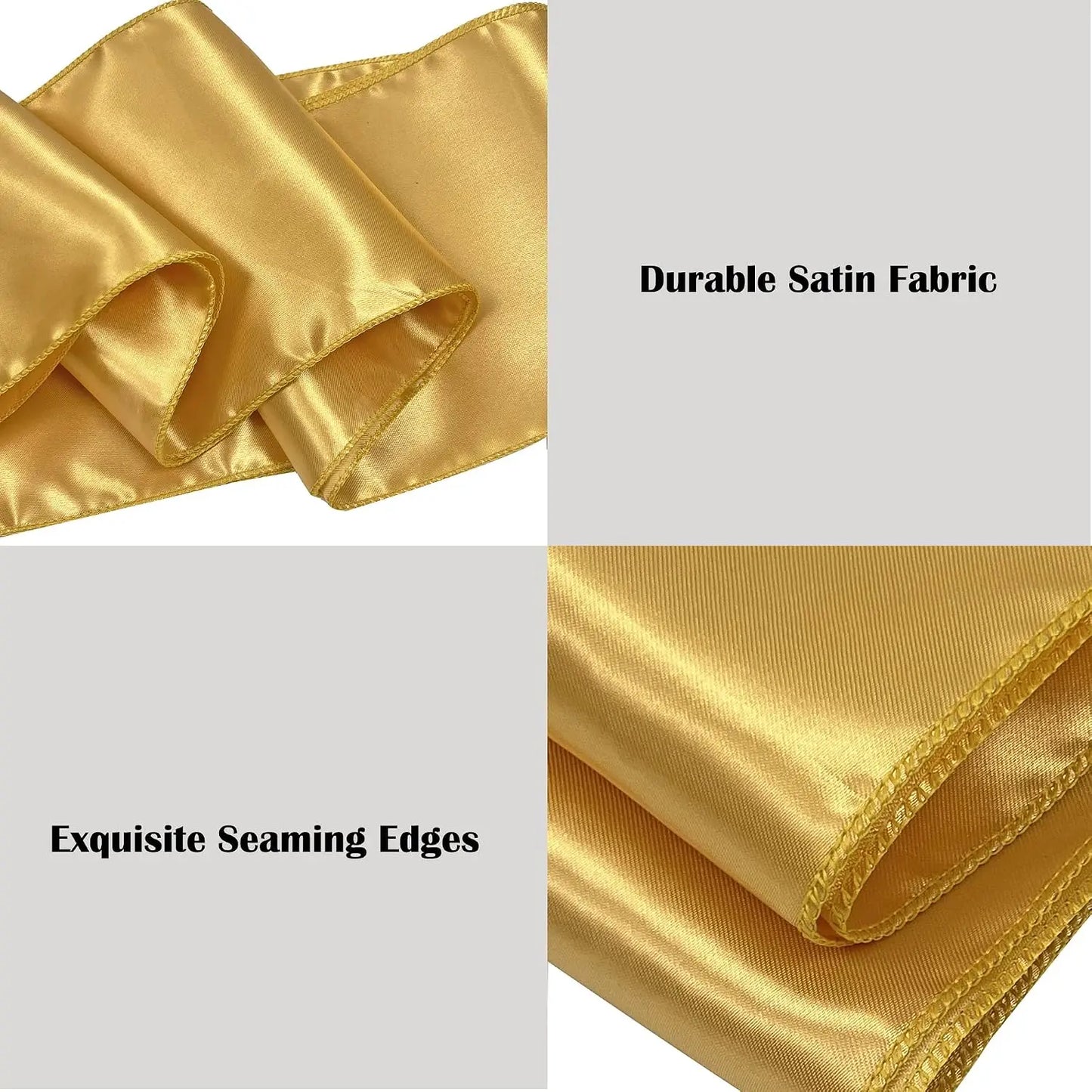 Satin Chair Sashes Bows 5PCS | Wedding & Party Decoration