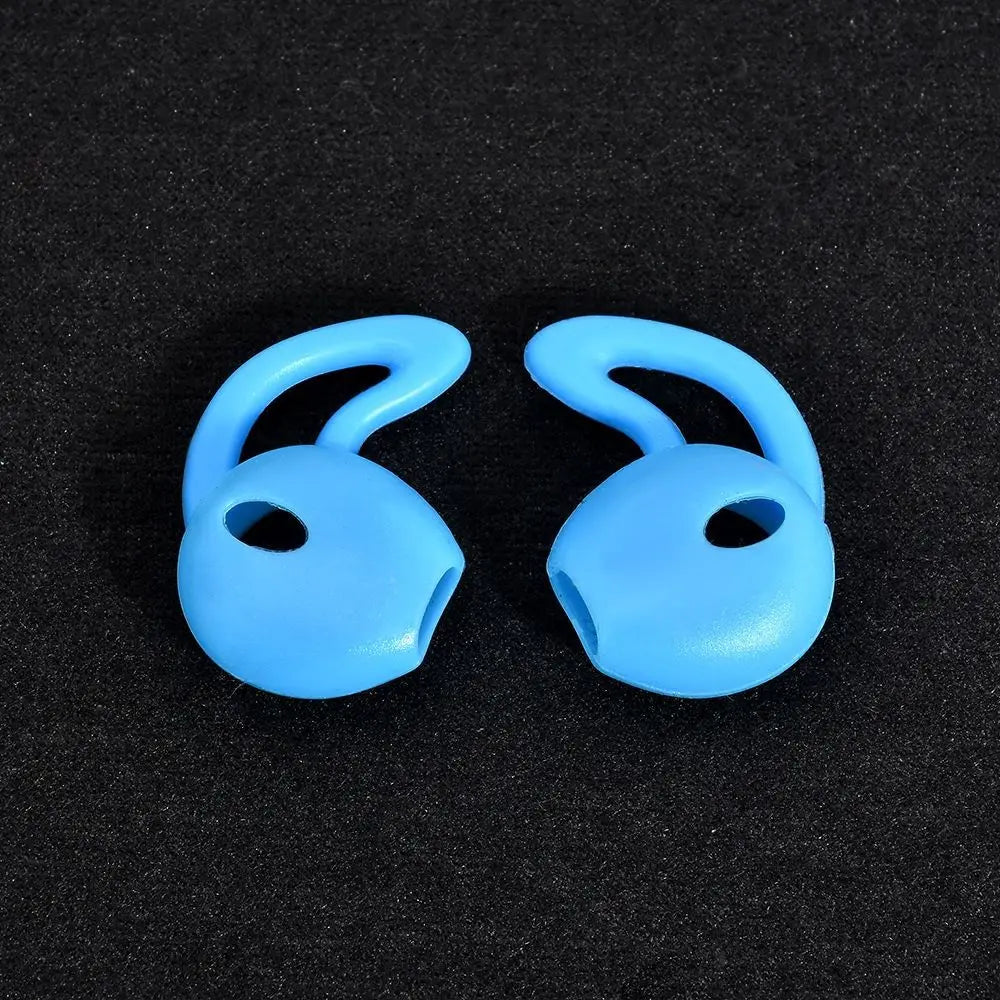 1 Pair Silicone Earphone Holder Anti Drop Prevent Falling Off Silicone Earbud Covers Anti Falling Headphone Pads Yoga Peaceful Pleasures Health and Wellness blue