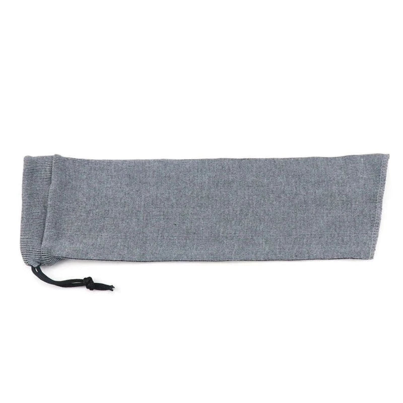 Outdoor Knitted Storage Bag Tactical Equipment Cleaning And Dust Protection Socks Hunting Gun Protective Cover Dust Jacket Peaceful Pleasures Health and Wellness Light gray short