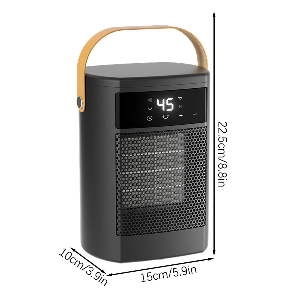 Portable 1500W PTC Ceramic Desktop Space Heater | Digital Display