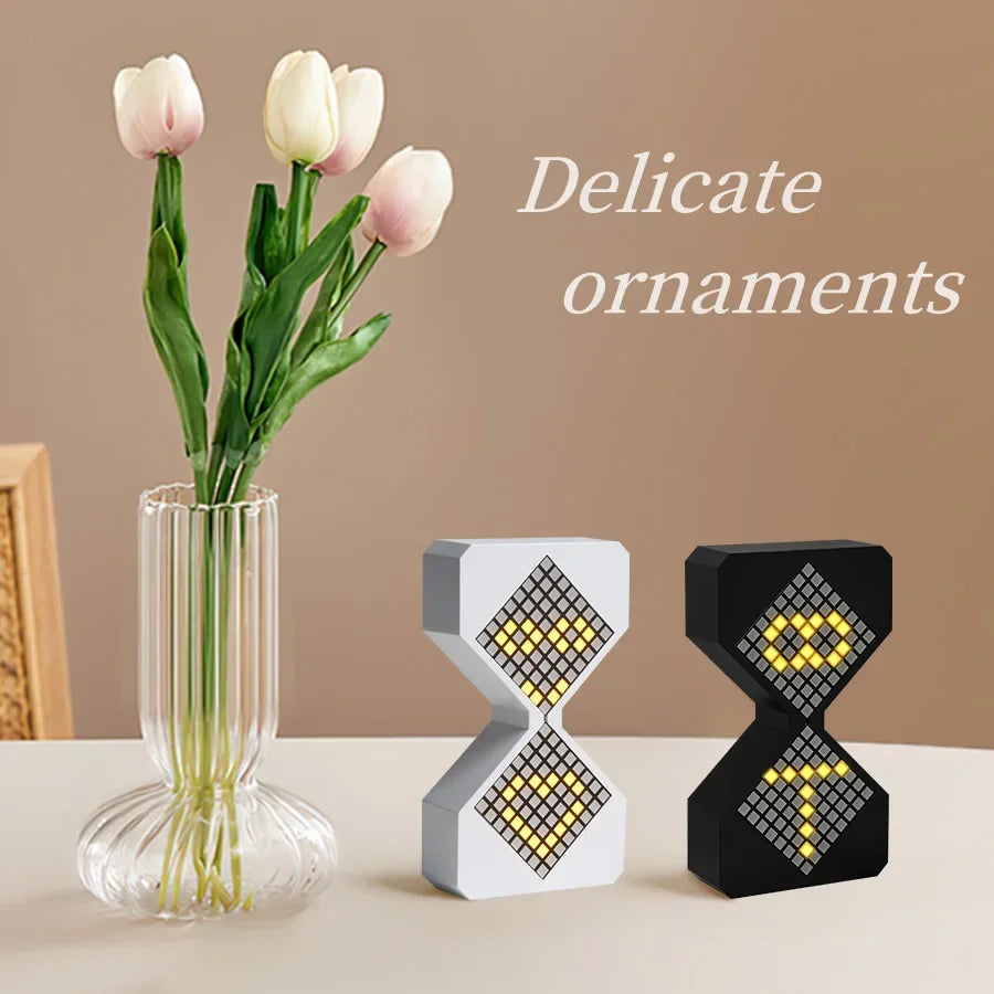 3D LED Digital Hourglass Timer – Cyber Style Yellow Light
