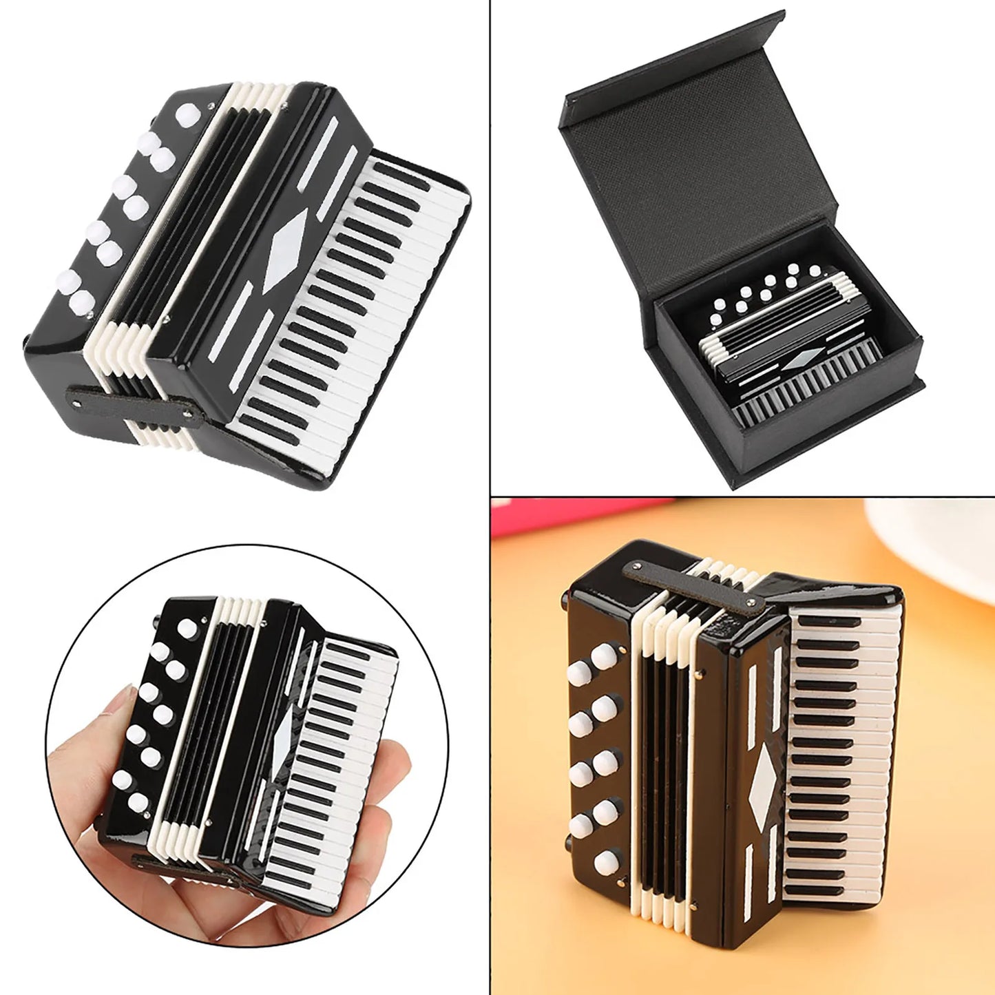 Miniature Accordion Model | Mini Musical Ornament Home Decor