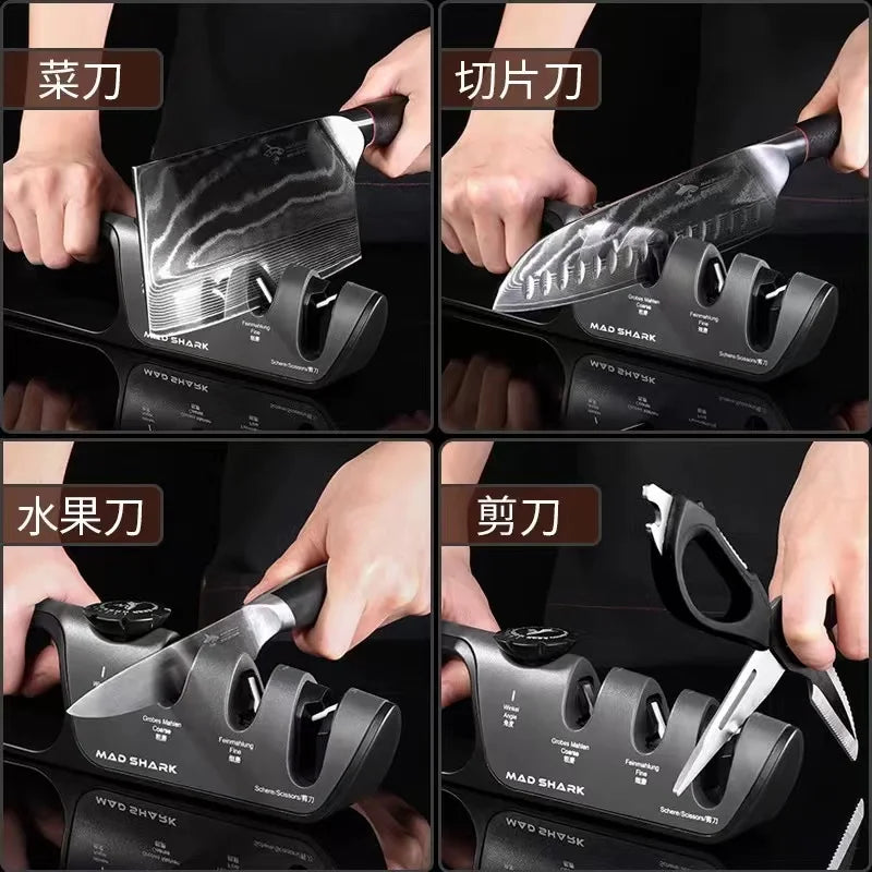 Knife Sharpening Tool for Household Kitchen Simple Knife Sharpening Stone Mini Suction Cup Quick Scissor Sharpener Peaceful Pleasures Health and Wellness