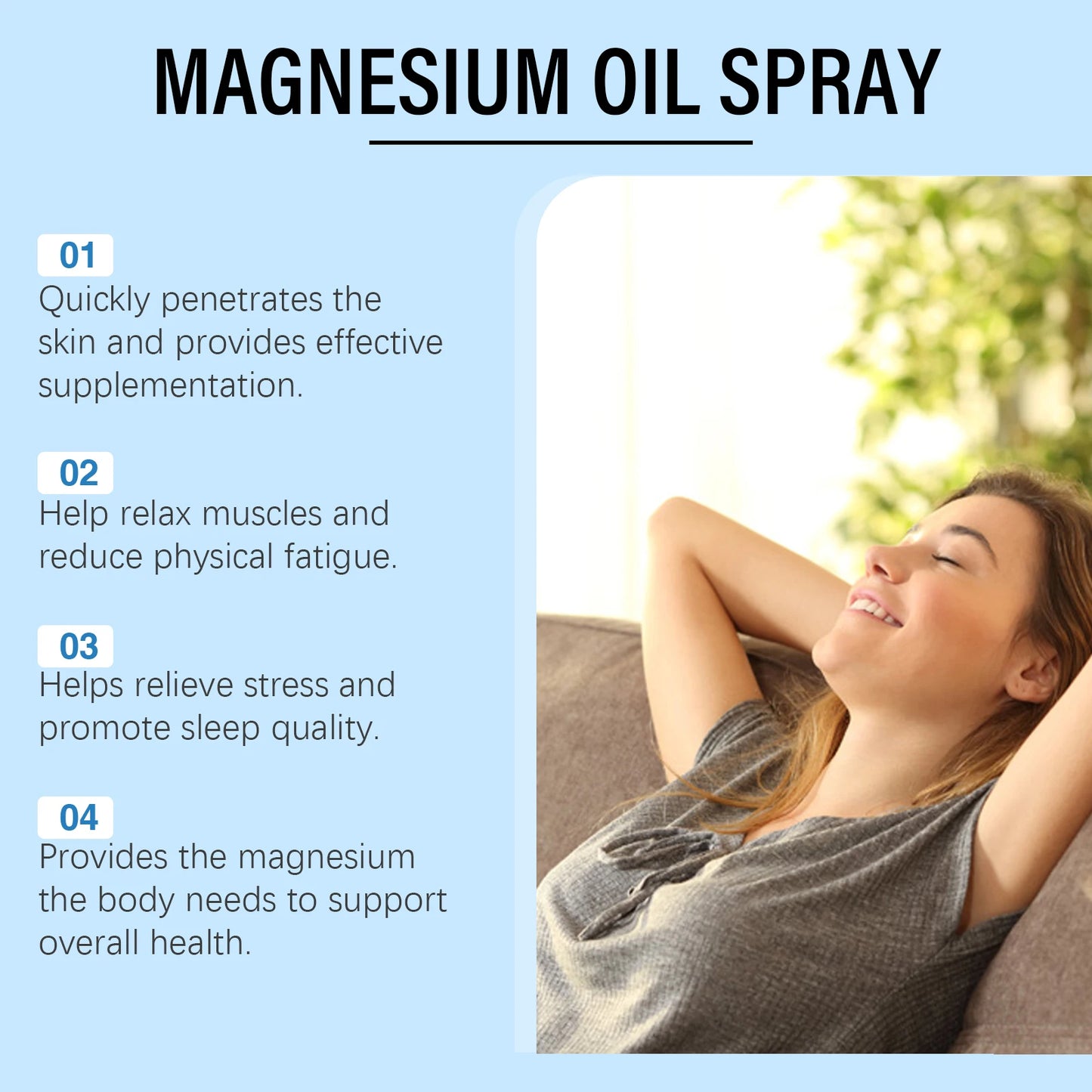 Magnesium Oil Spray – Muscle Relief, Sleep & Skin Care 60ml Peaceful Pleasures Health and Wellness