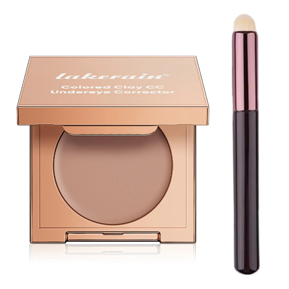 Eye Concealer Corrector With Brush Moisturizing Natural Foundation Long Lasting Waterproof Cover Dark Circles Under Eye Makeup Peaceful Pleasures Health and Wellness 2Medium-Tan Peach
