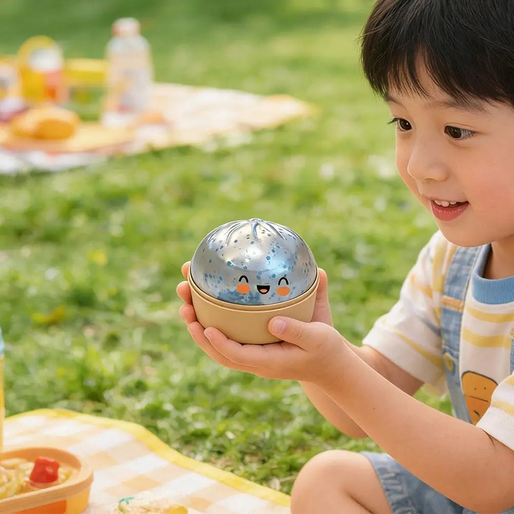 Squishy Dumpling Sensory Toy | Colorful Glitter Squeeze Toy