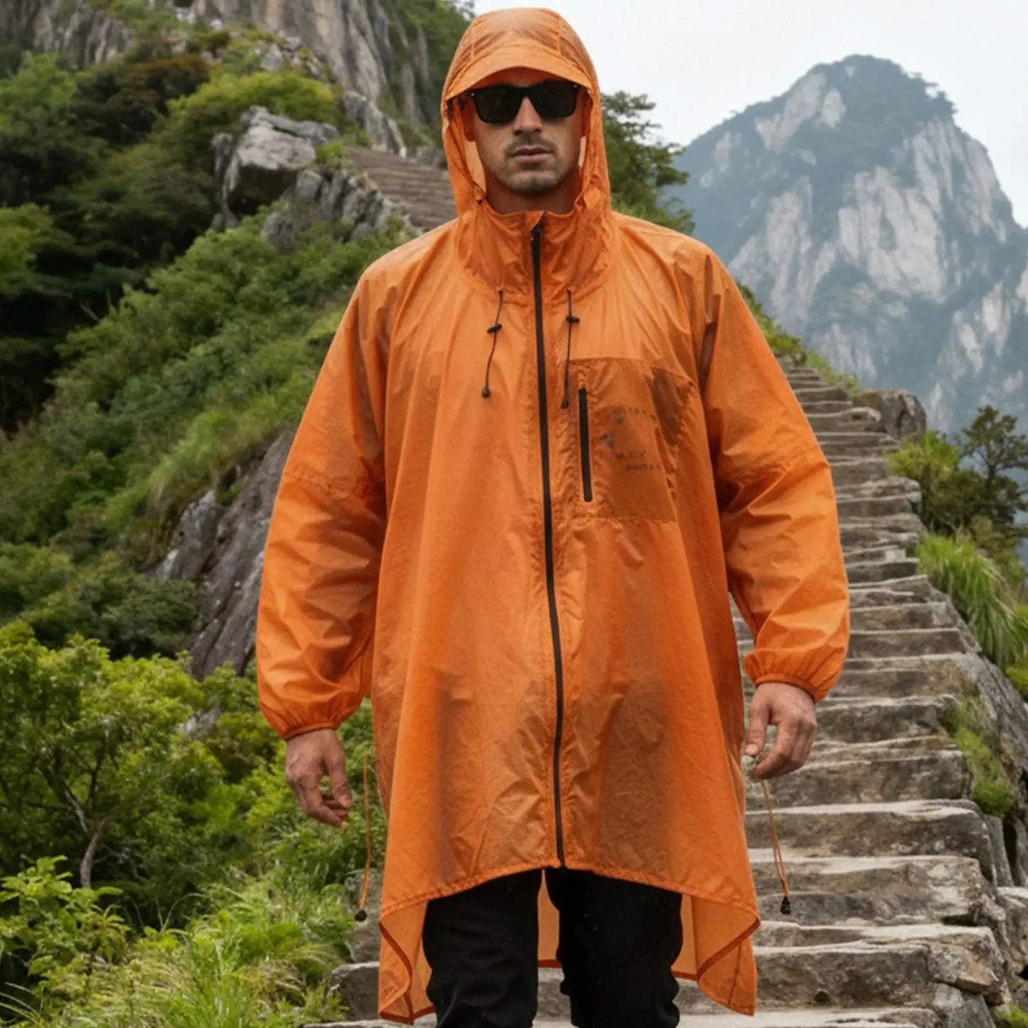 Adult Rain Poncho Hooded Full-Body Waterproof Raincoat Rain Poncho Peaceful Pleasures Health and Wellness