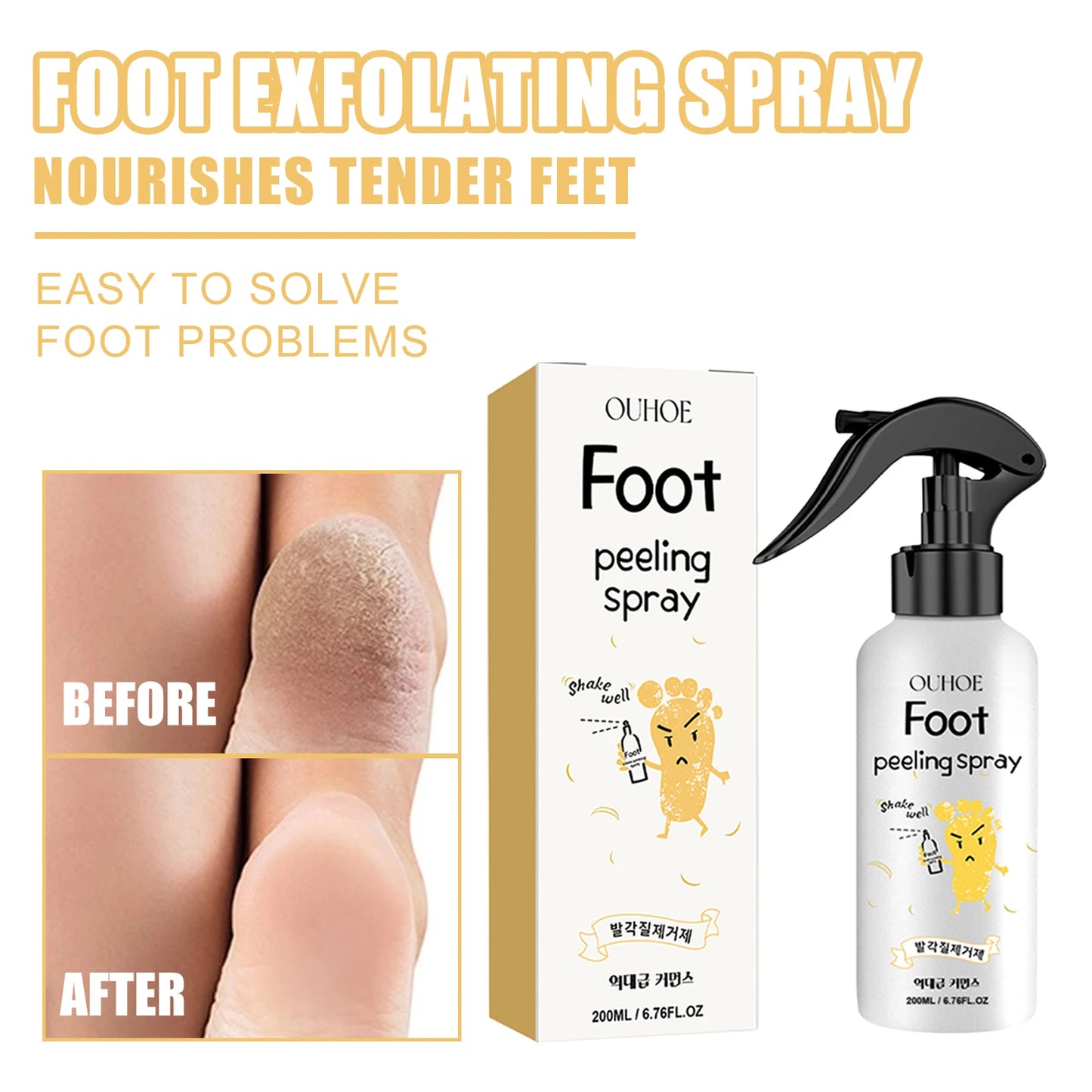 Foot Exfoliating Brightening Spray – Soften & Smooth Skin
