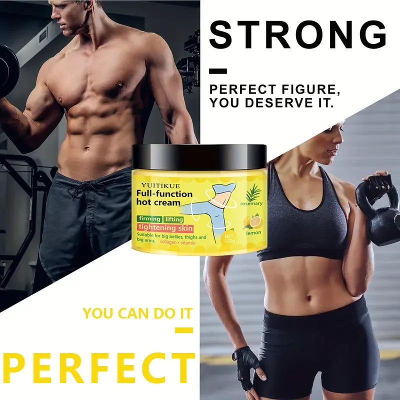 Full-function Hot Cream 120g - Firming, Lifting & Tightening, Rosemary & Lemon Formula for Belly, Thighs & Arms Peaceful Pleasures Health and Wellness