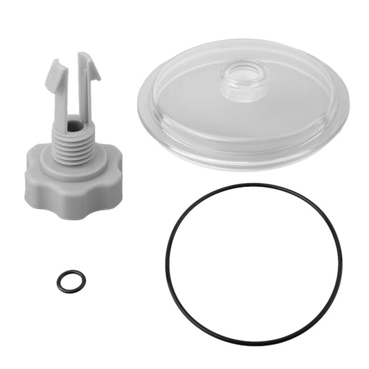 SF80110-1 Leaf Trap Cover Lid O- Ring Valve Intex Sand Filter Pump Peaceful Pleasures Health and Wellness White 1